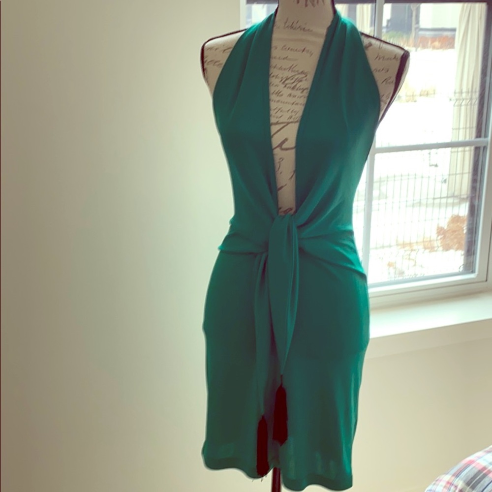 BCBG Green Halter from tie dress